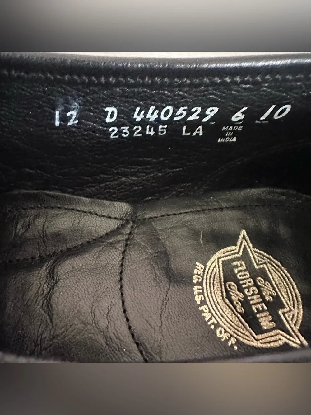 Florsheim Bit Black Dress Shoes Slip On Loafers Men’s 12 D Leather Office